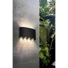 Kit 4 Arandelas LED Meia Lua 8W Preto 3000K