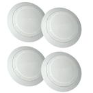 Kit 4 Arandelas Redonda Branca 6 Polegadas Teto Gesso Tela Som Ambiente Caixa Acústica Forro Embutir Automotivo Música