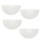 Kit 4 Arandelas Taschibra Jurerê Vidro Meia Lua E27 Bivolt