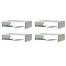 Kit 4 Araras Roupas Cabideiro Prateleira 60x20x25 Cm Mdf