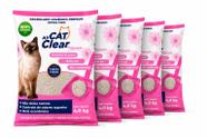Kit 4 Areia Higiênica Perfumada 4kg Torrão Firme Baixo Pó