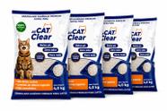 Kit 4 Areia Sanitária Gatos All Cats Clear 4kg Extra Fina Baixo Pó