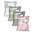 Kit 4 Argilas (Branca, Verde, Preta e Rosa) 200g