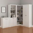 Kit 4 Armários para Escritório com Estante Branco