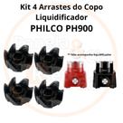 Kit 4 Arrastes do copo do Liquidificador Philco Ph900 - Britânia B1000