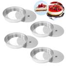 Kit 4 Assadeira Forma Redonda Fundo Falso 25x5 Removível Alumínio
