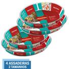 Kit 4 Assadeiras Travessa Oval Vidro 2,4L 3,2L Nadir Marinex Kit 4 Assadeiras Travessa Oval Vidro 2,4L 3,2L Nadir Marinex