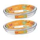 Kit 4 Assadeiras Travessa Vai ao Forno Vidro 3,2L 4L Marinex