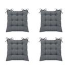 KIT 4 Assentos Almofadas Futon Cadeira Cheia Decorativa Sofá Poltrona Cama Fita Para Amarrar 40x40cm