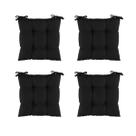 Kit 4 Assentos Futton 40x40cm C/Fitas Amarrar Diversar Cores Futon Para Cadeiras Banquetas Almofadas