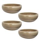 Kit 4 Bacias para Suculenta 33x10cm Cor Palha