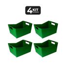 Kit 4 balde de gelo quadrado verde 10 l - 37,5x25x19 cm Kit 4 balde de gelo quadrado verde 10 l - 37,5x25x19 cm