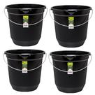 Kit 4 Balde de Limpeza Multiuso 7,5L Com Alça Eco Preto