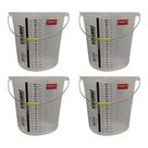 Kit 4 Baldes de Polipropileno 20l Graduado - Vilubri