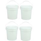 Kit 4 Baldes Plástico Alimentício Com Tampa e Alça 3,2 Lts