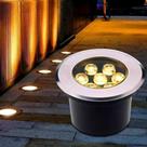Kit 4 Balizador Led 5w Luminária Solo Piso Branco Quente