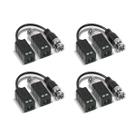 Kit 4 Balun Passivo Intelbras VB 500 P Conector Conversor Vídeo Full HD 4K Câmera Segurança CFTV