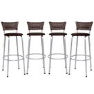 Kit 4 Banco Banqueta 70cm Estrutura Prata Encosto Junco Argila Alta Para Balcão Area Gourmet Piscina Bistrô Itagold Kit 4 Banco Banqueta 70cm Estrutura Prata Encosto Junco Argila Alta Para Balcão Area Gourmet Piscina Bistrô Itagold