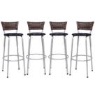 Kit 4 Banco Banqueta 70cm Estrutura Prata Encosto Junco Argila Alta Para Balcão Area Gourmet Piscina Bistrô Itagold Kit 4 Banco Banqueta 70cm Estrutura Prata Encosto Junco Argila Alta Para Balcão Area Gourmet Piscina Bistrô Itagold