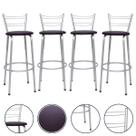Kit 4 Banco Banqueta Alta Para Cozinha Bar Bistrô Gourmet Balcão Bancada Área Lazer Resistente Itagold