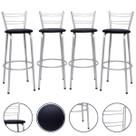 Kit 4 Banco Banqueta Alta Para Cozinha Bar Bistrô Gourmet Balcão Bancada Área Lazer Resistente Itagold