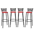 Kit 4 Bancos Altos Banquetas 80cm Eclipse Preta Ideal Cozinha Gourmet Balcão Ilha Área de Lazer Bar Itagold