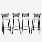 Kit 4 Bancos Banquetas 60cm Eclipse Preta Ideal Balcão Ilha Bistrô Bar Cozinha Bancada Área Gourmet Sorveteria