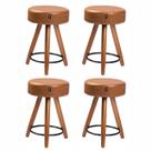Kit 4 Bancos/Banquetas Estofadas Baixas Confortáveis Sala Cozinha Pés Palito Paris 50 cm