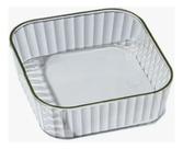 Kit 4 Bandeja De Plástico Quadrada Transparente Multiuso