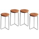Kit 4 Banqueta Banco Aço Média Cozinha Bar Balcão 60cm Altur
