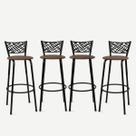 Kit 4 Banquetas Alta Eclipse Preta Cadeira Para Balcão Ilha Bar Bancada Cozinha Gourmet Área De Lazer Itagold