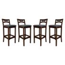 Kit 4 Banquetas Alta Estofada para Bancada Madri Madeira Capuccino Suede CCS Kit 4 Banquetas Alta Estofada para Bancada Madri Madeira Capuccino Suede CCS