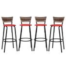 Kit 4 Banquetas Alta Para Balcão Bar Bistrô Bancada Área Lazer Gourmet Ilha com Encosto Itagold