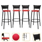 kit 4 Banquetas Altas 70cm Cadeiras Bancos Balcão Ilha Bar Bancada Cozinha Gourmet Área de Lazer Itagold