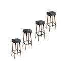 Kit 4 Banquetas Altas Estofadas Manila 70cm Preto - Adz