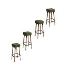 Kit 4 Banquetas Altas Estofadas Manila 70cm Verde - Adz