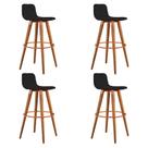 Kit 4 Banquetas Altas Luxo Versatil Aço Cobre Linho Preto Base Carvalho Kit 4 Banquetas Altas Luxo Versatil Aço Cobre Linho Preto Base Carvalho