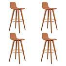 Kit 4 Banquetas Altas Luxo Versatil Aço Cobre Linho Terracota Base Carvalho Kit 4 Banquetas Altas Luxo Versatil Aço Cobre Linho Terracota Base Carvalho