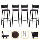 kit 4 Banquetas Cadeiras Bancos Altas Balcão Ilha Bar Bancada Cozinha Gourmet Área de Lazer 70cm Itagold