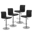 Kit 4 Banquetas Confort Gomos Estofada Giratória Preto Kit 4 Banquetas Confort Gomos Estofada Giratória Preto