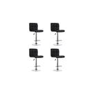 Kit 4 Banquetas Estofadas Vox com Regulagem a Gás Preto - Facthus