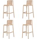 Kit 4 Banquetas Floripa Fratini 100 cm (Altura) em Polipropileno Cor Fendi