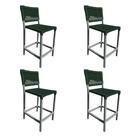 Kit 4 Banquetas França Em Corda Náutica E Base Em Alumínio Cinza Para área Gourmet Verde Musgo Verde Kit 4 Banquetas França Em Corda Náutica E Base Em Alumínio Cinza Para área Gourmet Verde Musgo Verde