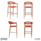 Kit 4 Banquetas Outdoor Trancoso em Alumínio com Corda Náutica em Várias Cores - Rivatti Kit 4 Banquetas Outdoor Trancoso em Alumínio com Corda Náutica em Várias Cores - Rivatti