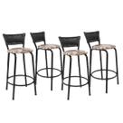 Kit 4 Banquetas Para Bancada 60cm Preta Junco Preto Balcão Ilha Bistrô Bar Cozinha Gourmet Área de Lazer Piscina Kit 4 Banquetas Para Bancada 60cm Preta Junco Preto Balcão Ilha Bistrô Bar Cozinha Gourmet Área de Lazer Piscina