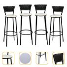 Kit 4 Banquetas Preta Alta Para Cozinha Bancada Balcão Gourmet Bar Ilha Bistrô Área Lazer Industrial Itagold
