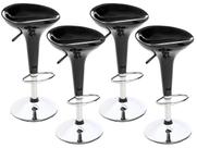 Kit 4 Banquetas Tulipa Lotus Em Abs Com Base Giratória Kit 4 Banquetas Tulipa Lotus Em Abs Com Base Giratória