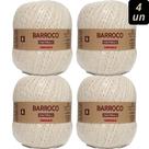 Kit 4 Barbantes Barroco Natural Fio N6 Fio Extremamente Macio 100% Algodão com 791 Metros cada Novelo Circulo Kit 4 Barbantes Barroco Natural Fio N6 Fio Extremamente Macio 100% Algodão com 791 Metros cada Novelo Circulo