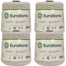 Kit 4 Barbantes Cru 1 Kilo Espessura Fio 6 Cada cone com 1000 Metros com 984 TEX Crochê e Tricô Kit 4 Barbantes Cru 1 Kilo Espessura Fio 6 Cada cone com 1000 Metros com 984 TEX Crochê e Tricô