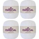 Kit 4 Barbantes EuroRoma Especial 500 Gramas Fio n 3 Branco e Cru Crochê